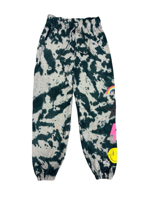Flowers By Zoe Tie Dye Sweatpants with Multi Coloured Printed Graphics, S