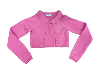 Monnalisa Bolero Pink Knit Cardigan, 8 years