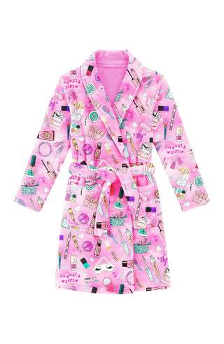 Preppy Goose Plush slumber party loungewear spa robe new with tags, 6 years