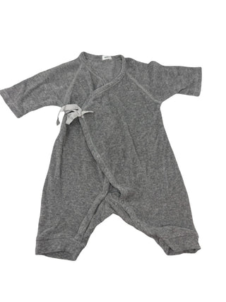Makie Grey terry kimono playsuit/sleeper, 3 months