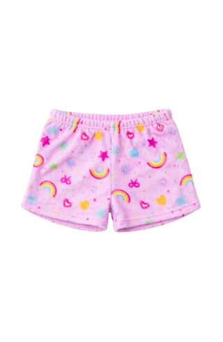 Preppy Goose Plush pj shorts rainbow new with tags, 6 years