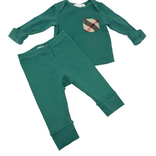 Burberry Cotton green set, 3 months