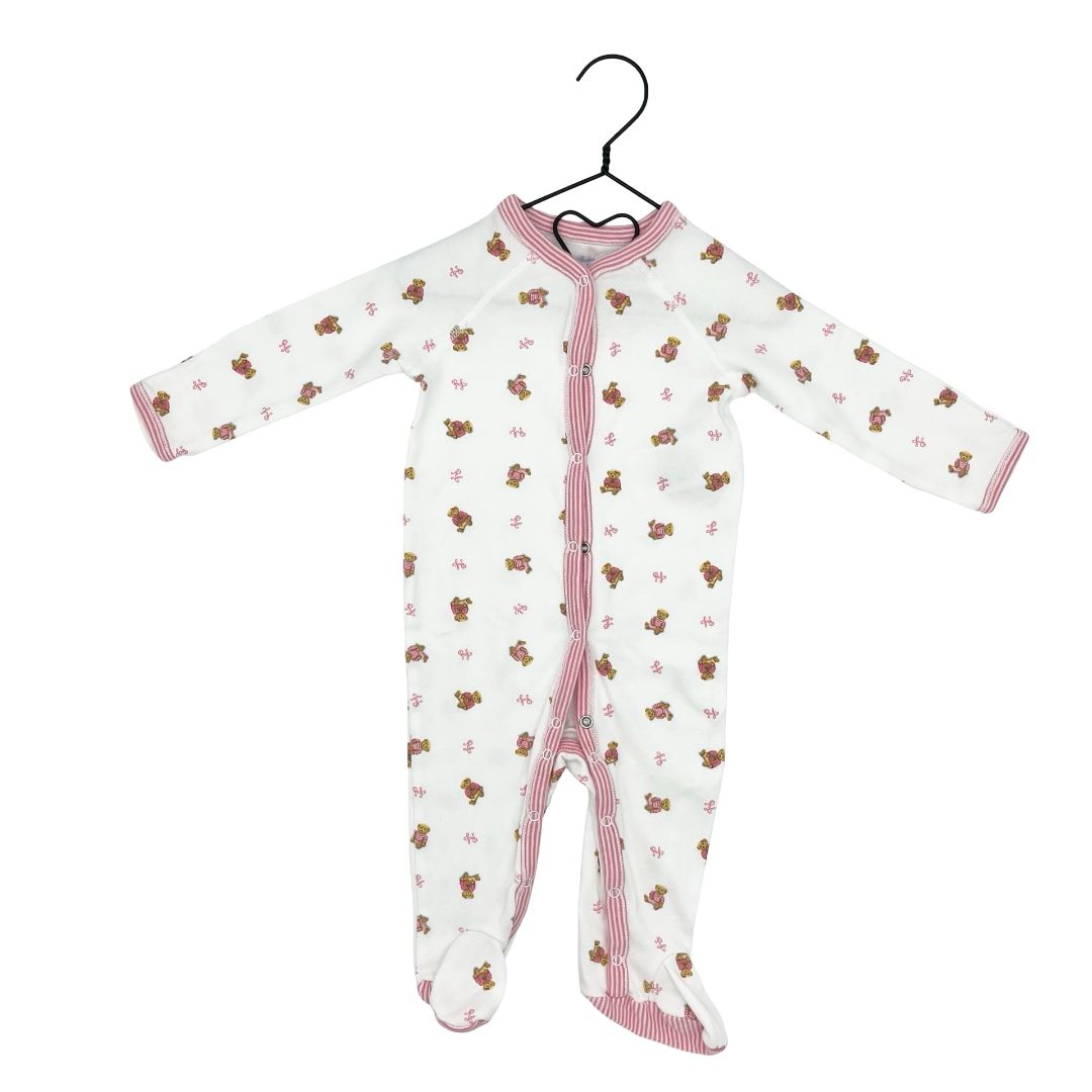Ralph Lauren pink bear sleeper, 6 months