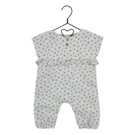 Laranjinha blue floral romper, 3 months