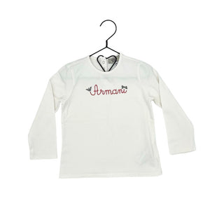 Armani white long sleev, 24 months