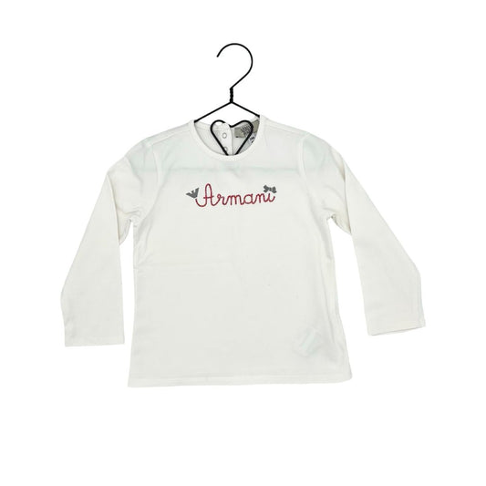 Armani white long sleev, 24 months