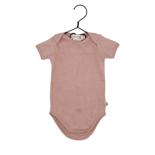 Bonpoint pink onesie, 6 months