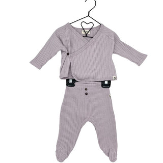 Rabbit + Bear lavendar wrap top/pants set, 3-6 months