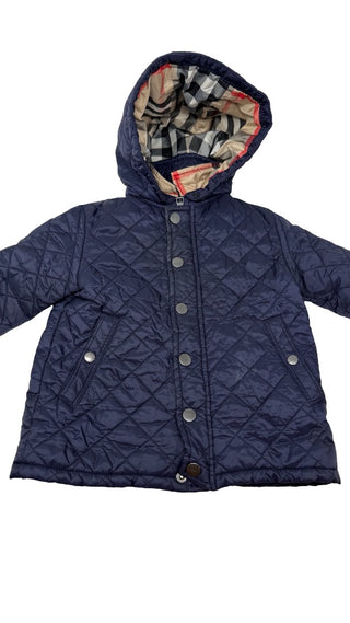 Burberry Navy quilted jacket, 9 months