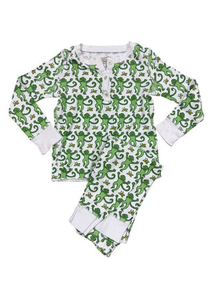 Roller Rabbit Green Monkey Pajama Set, 2 years