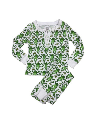 Roller Rabbit Green Monkey Pajama Set, 12-18 months