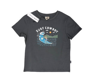 Feather 4 Arrow Charcoal surf cowboy vintage tee new w/tags, 6-7 years