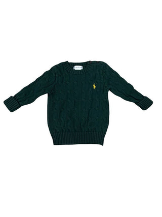 Ralph Lauren  Deep Green Cable Knit Sweater, 12 months