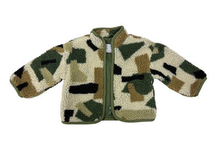 Stella McCartney Green and Neutral Pattern Fleece Jacket, 6 months