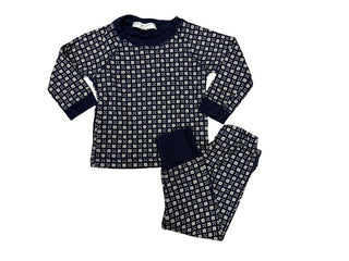 Caramel Baby & Child Navy Blue and Beige Pattern Set, 6 months