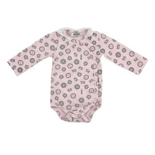 Kenzo Pink w/tiger logo long sleeve onesie, 12 months