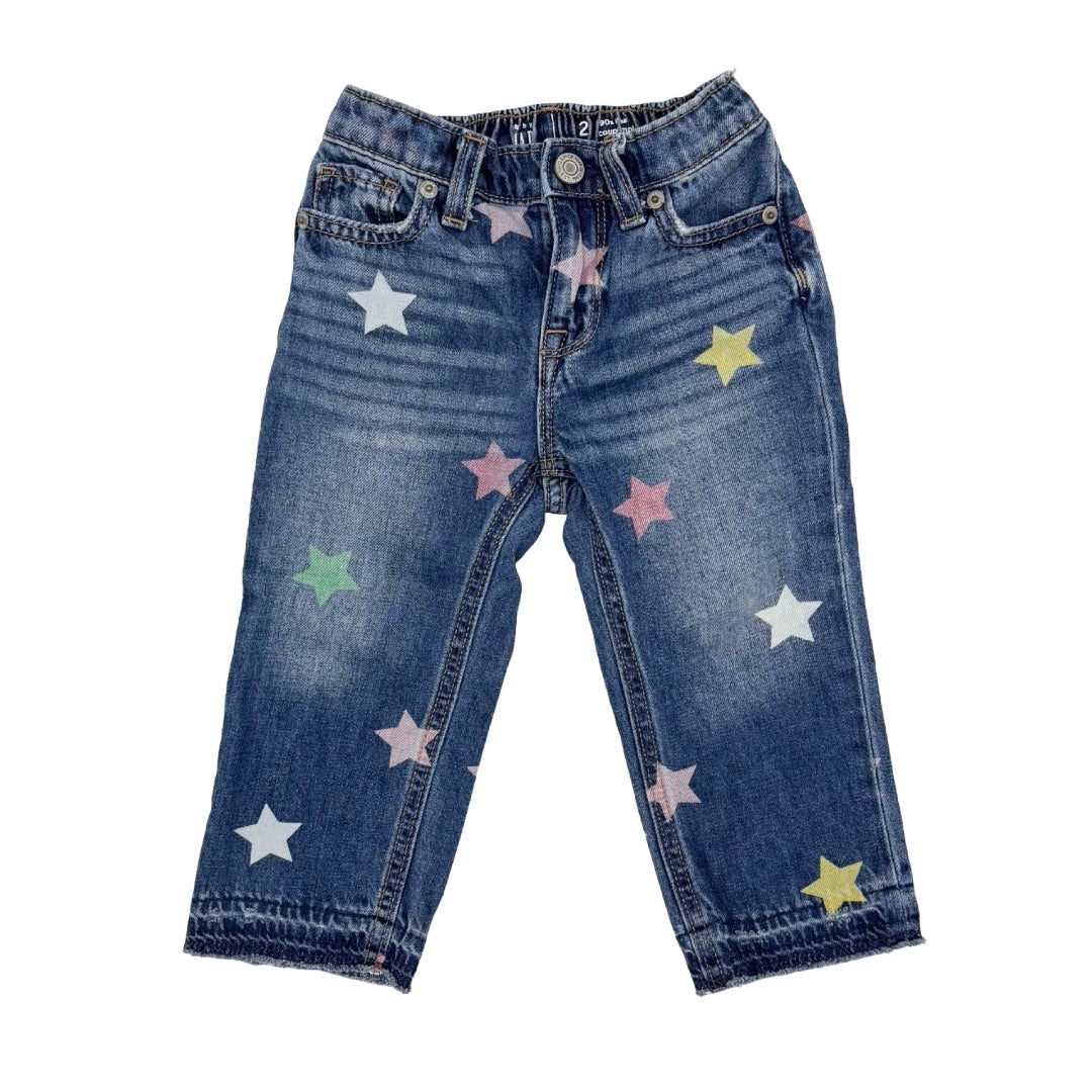 Gap Denim jeans w/stars, 2 years