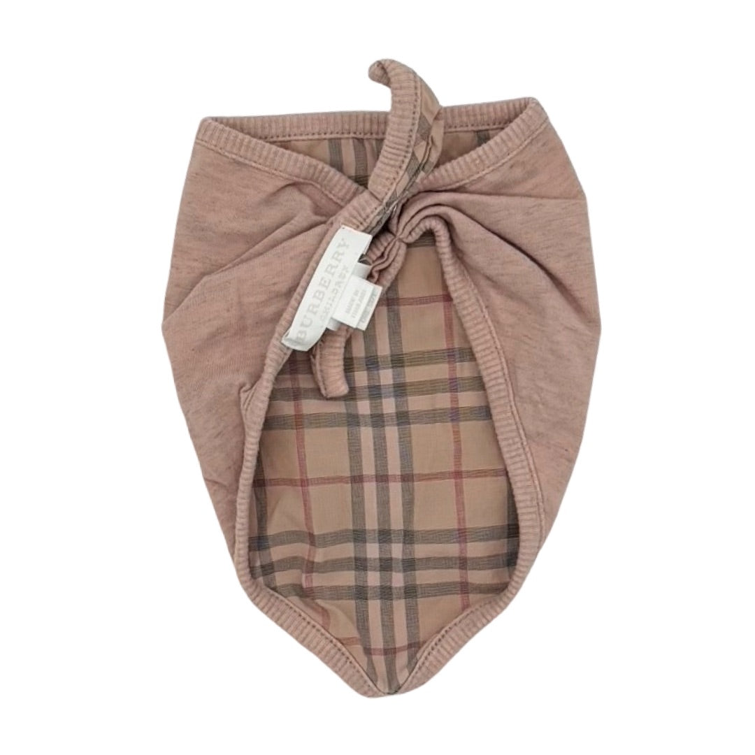 Burberry Pink w/check bandana/ bib, One size
