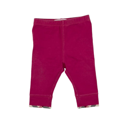 Burberry Fuschia leggings, 6 months