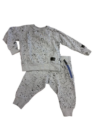 Munster Grey and Black Splatter Sweat Set, 2 years