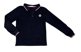 Moncler Navy collared polo long sleeve, 8 years
