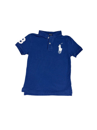 Ralph Lauren Blue Polo shirt w/white horse, 6 years