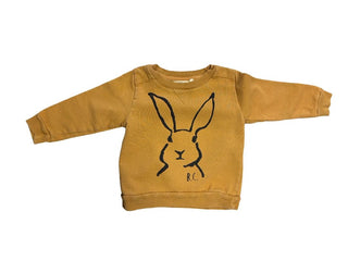 Bobo Choses Brown Sweatshirt with Bunny Graphic, 6-12 months