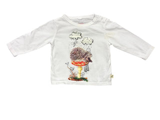Stella McCartney Hedgehog on a Mushroom Print Longsleeve Tee, 6 months