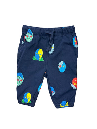 Stella McCartney Navy Blue Mask Pattern Sweatpants, 6 months