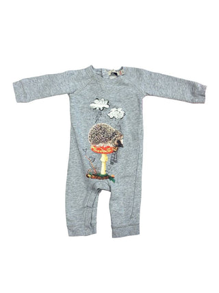 Stella McCartney Hedgehog on a Mushroom Grey Playsuit, 6 months