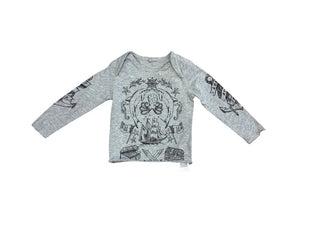 Stella McCartney Grey Longsleeve with Pirate Ship Scene Graphics, 18 months