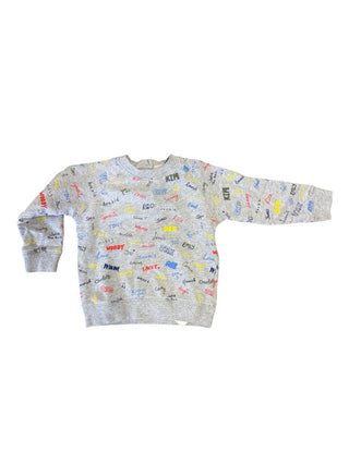 Stella McCartney Grey Sweater with Name Prints, 36 months