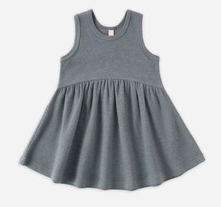 Quincy Mae Ribbed Tank Dress in Ocean Blue - New With Tags, 3-6 months