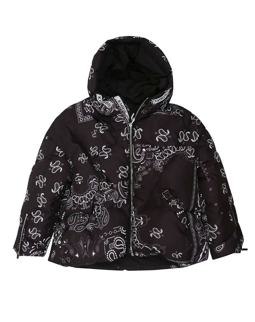 Khrisjoy kids bandana printed hooded jacket, 8 years