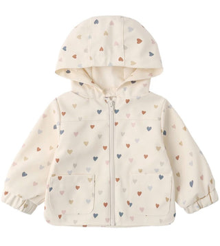 Quincy Mae Raincoat in Heart Confetti - New With Tags, 3-6 months