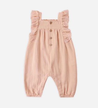 Quincy Mae Nova Romper in Melon Pink - New with Tags, 3-6 months