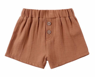 Quincy Mae Woven Shorts in Poppy Colour - New With Tags, 3-6 months