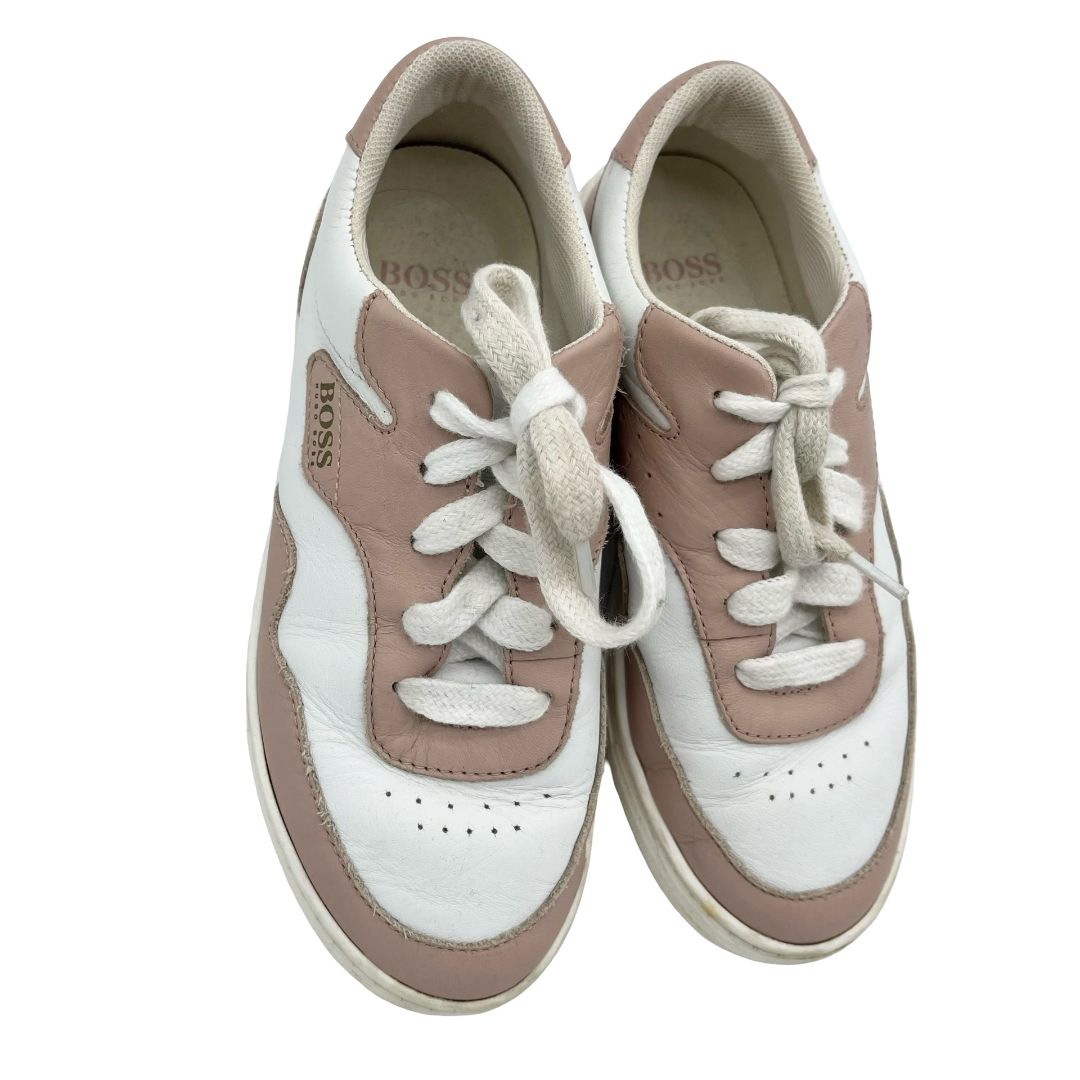 Hugo Boss pink/white runners, euro 33 little kid