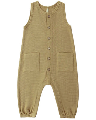 Quincy Mae Waffle Jumpsuit in Honey Colour - New With Tags, 3-6 months
