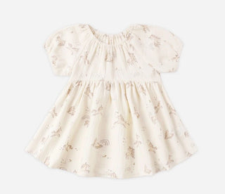 Quincy Mae Quincy Mae Bella Dress Unicorn Pattern - New With Tags, 3-6 months
