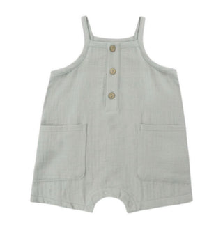 Quincy Mae Oakley Romper in Sage Green, 3-6 months