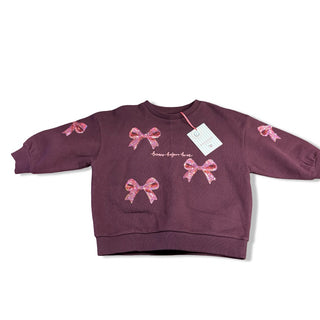 Konges Slojd Lou bow sweatshirt sparkly bows new with tags, 2 years