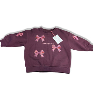 Konges Slojd Lou bow sweatshirt sparkly bows new with tags, 2 years