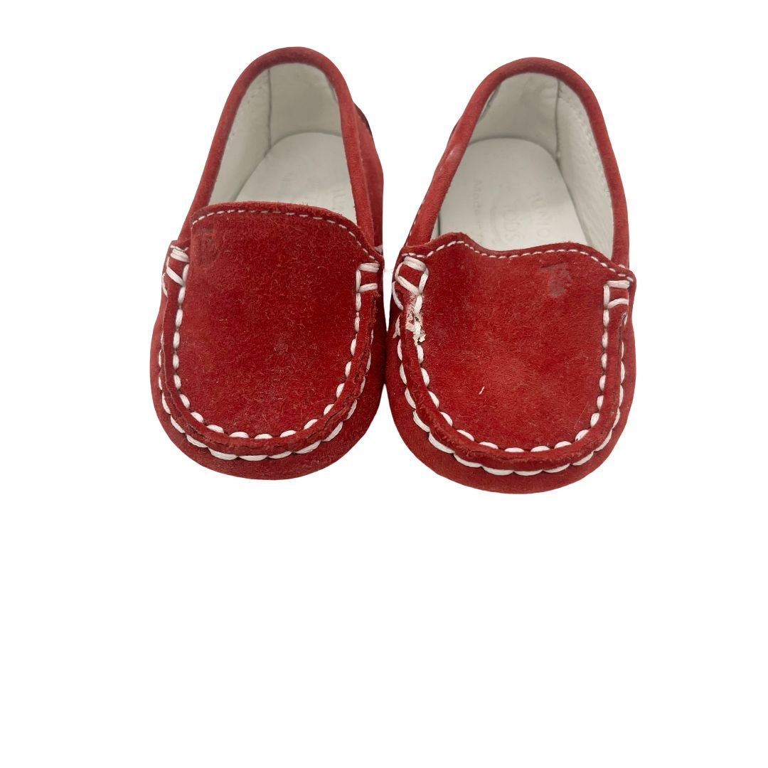 Tods red loafers, euro 16 little kid