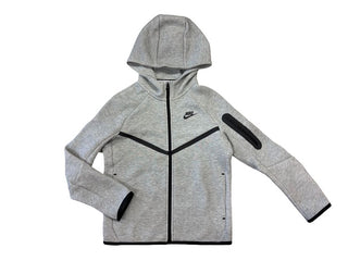 Nike Grey Zip Up Hooded Sweatshirt, Medium