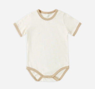Rylee + Cru Ringer Bodysuit in Butterscotch and Ivory - New With Tags, 6-12 months