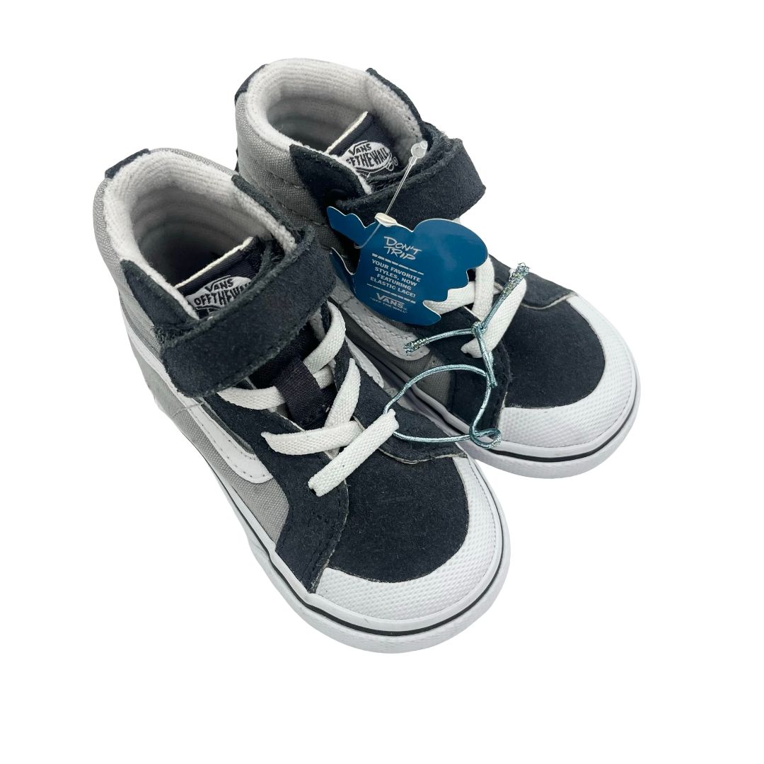 Vans grey high tops, 6 little kid