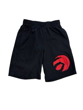 The Teeshirt Mafia Black Athletic Shorts with Raptors Graphic, Small