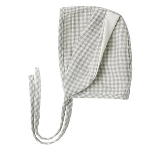 Quincy Mae Bunny Bonnet in Sage Gingham Green -  New With Tags, 3-6 months