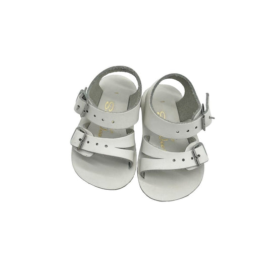 Sun-San white sea wees sandals, 1 little kid